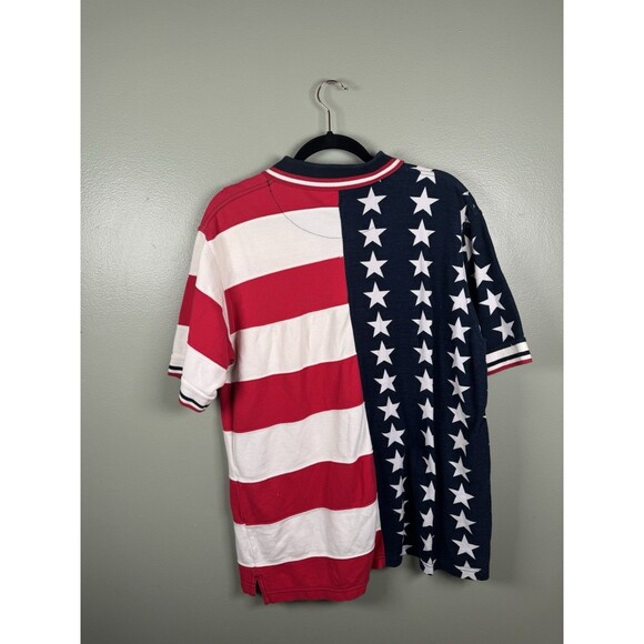 Vtg 90s Ivy Crew American Flag USA Stars Stripes Patriotic 4th Of July Sz Large - Picture 2 of 8